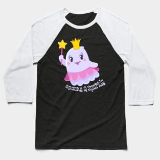 Spooky & Sparkly Ghost - Princess Touch Baseball T-Shirt